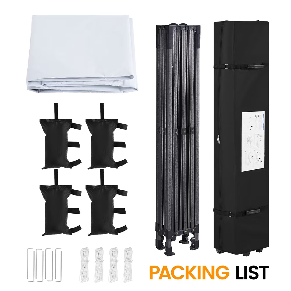 10X15Ft Outdoor Commercial Canopy Tent UPF 50+ Water-Resistant , White