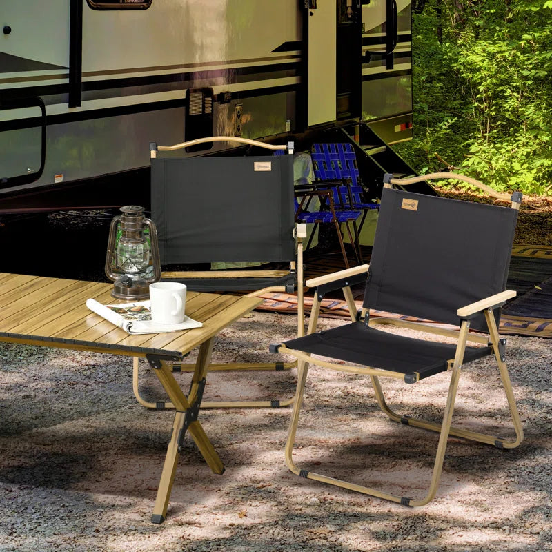 Set of 2 Camping Chair, Lightweight Folding Chair, Portable Armchairs, Perfect for Festivals, Fishing, Beach and Hiking