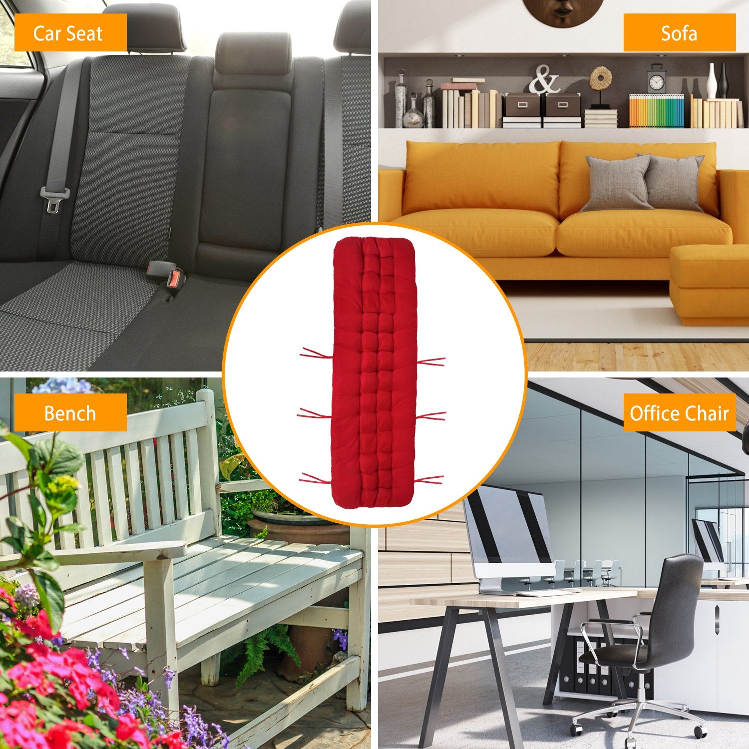 67X22In or 71X22In Size Options Chaise Lounger Cushion Recliner Rocking Chair Sofa Mat Deck Chair Cushion