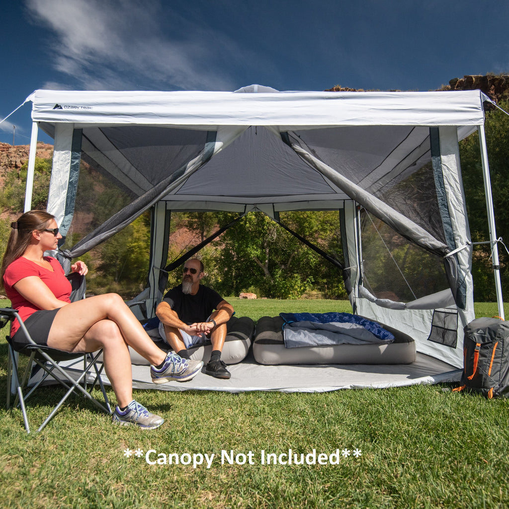 7-Person 2-In-1 Screen House Connect Tent with 2 Doors, Canopy Sold Separately