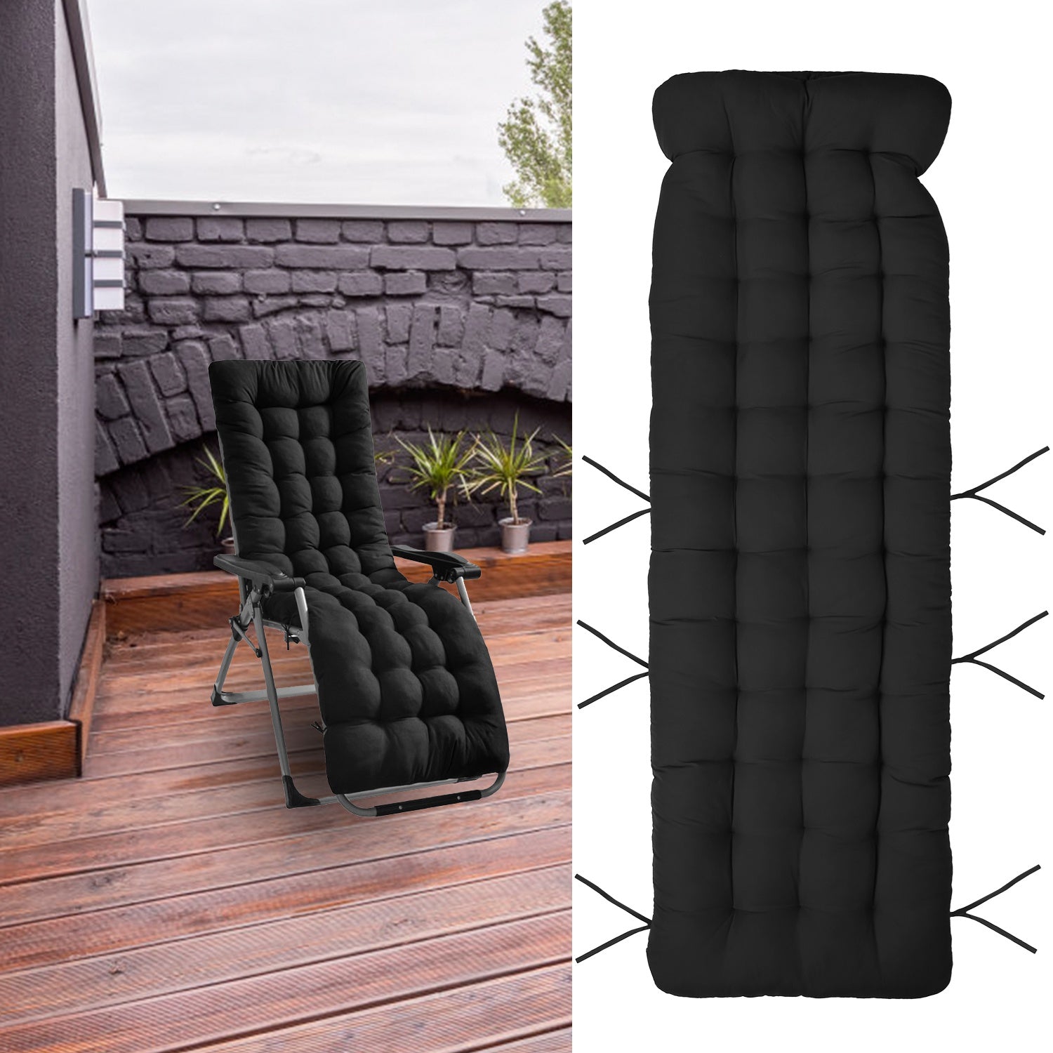 67X22In or 71X22In Size Options Chaise Lounger Cushion Recliner Rocking Chair Sofa Mat Deck Chair Cushion
