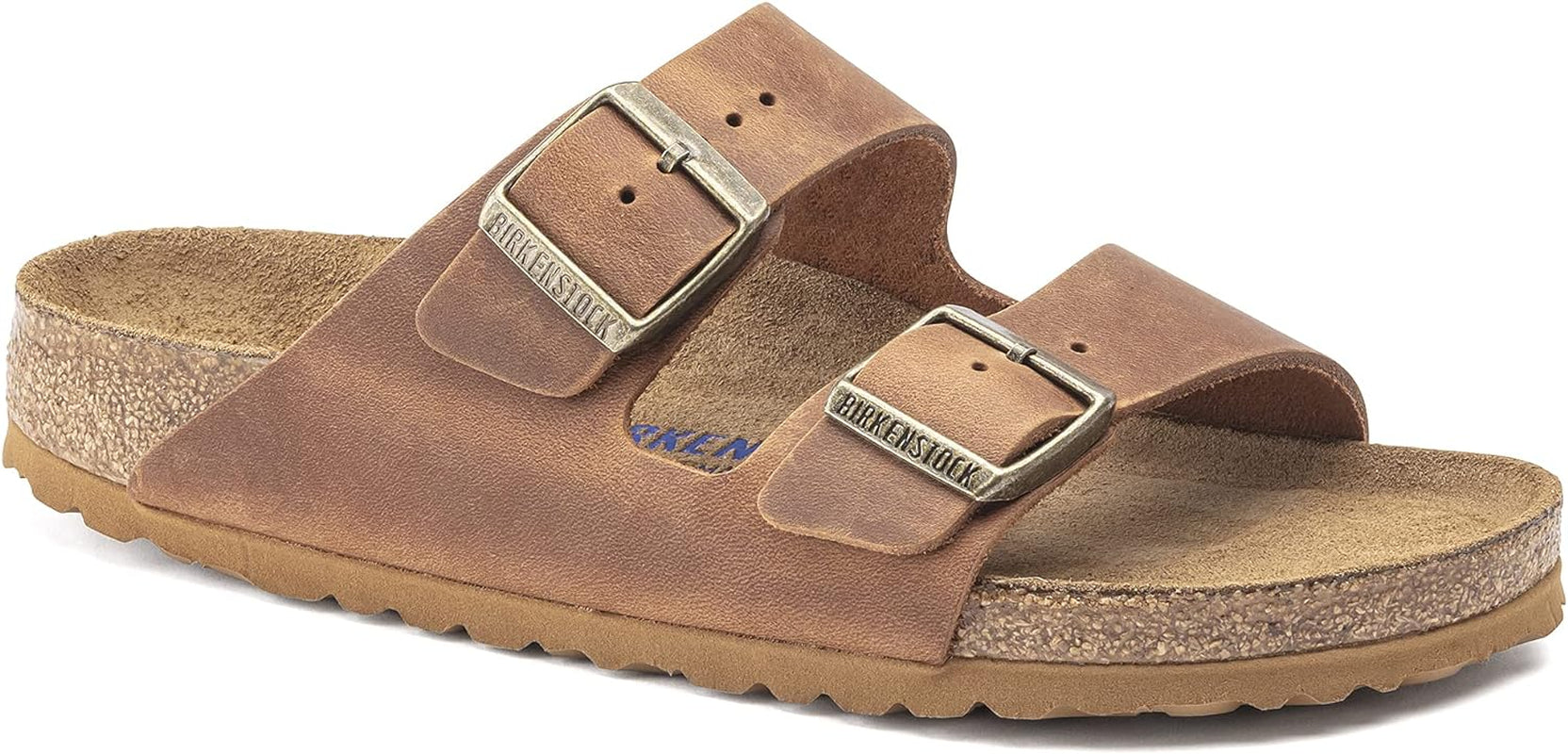 Birkenstock Arizona Sandals Soft Footbed Cognac Leather R 36 R EU 5-5.5 Women3-3.5 Men