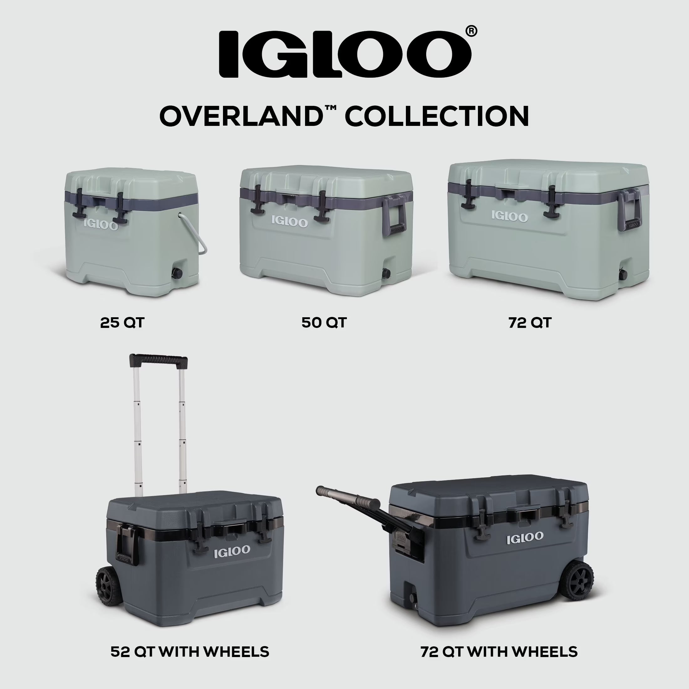 72 QT Overland Ice Chest Cooler, Green