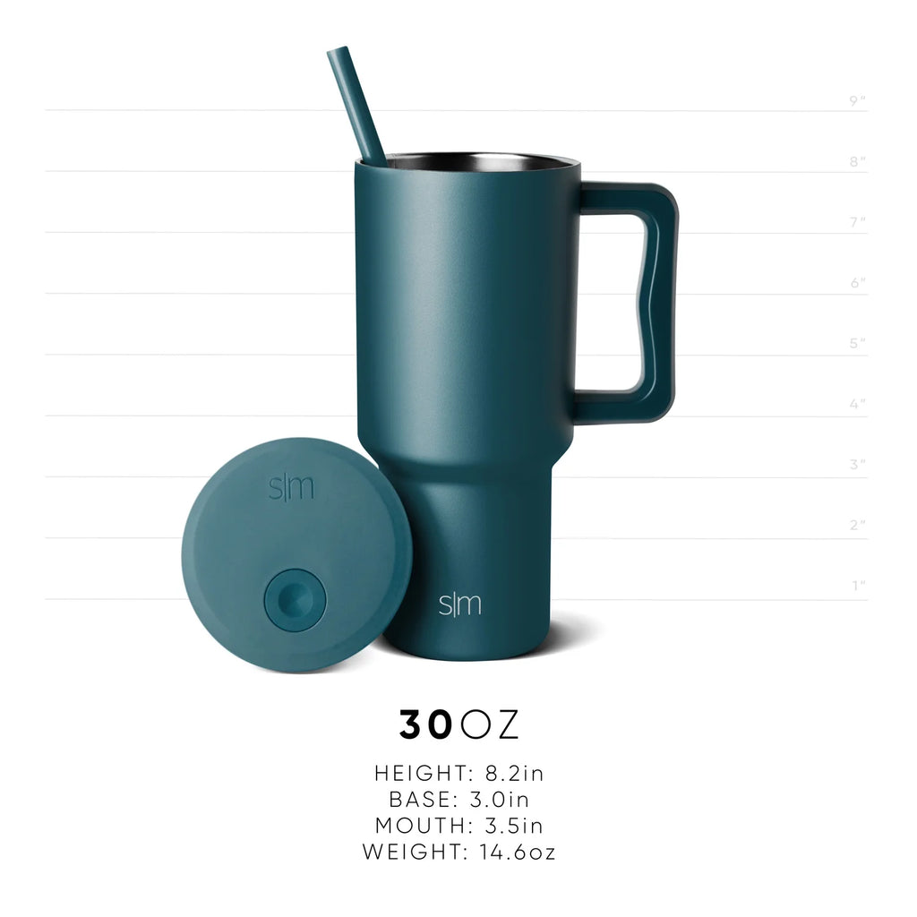 30 Fl Oz Insulated Stainless Steel Trek Tumbler with Straw Lid | Almond Birch