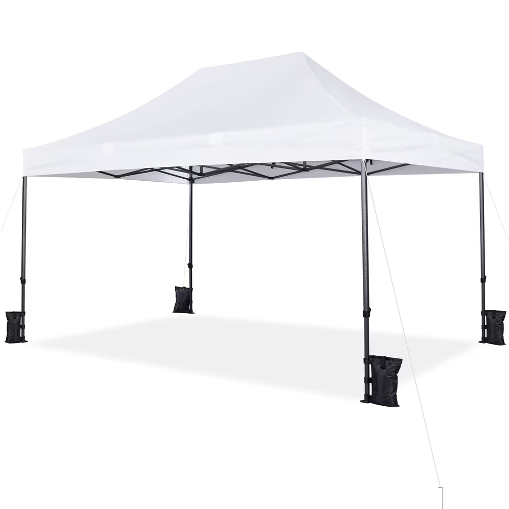 10X15Ft Outdoor Commercial Canopy Tent UPF 50+ Water-Resistant , White