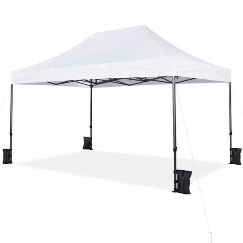 10X15Ft Outdoor Commercial Canopy Tent UPF 50+ Water-Resistant , White