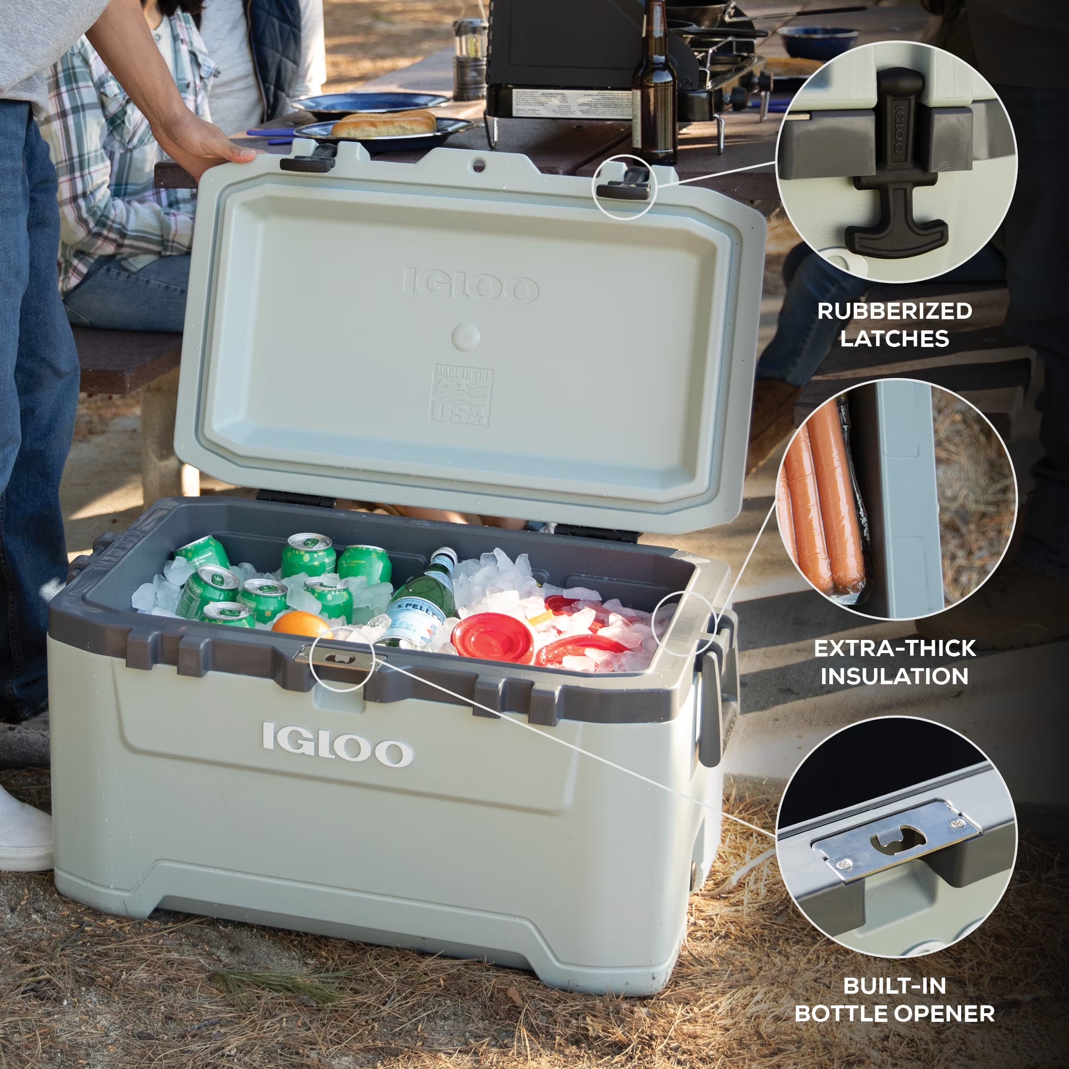 72 QT Overland Ice Chest Cooler, Green