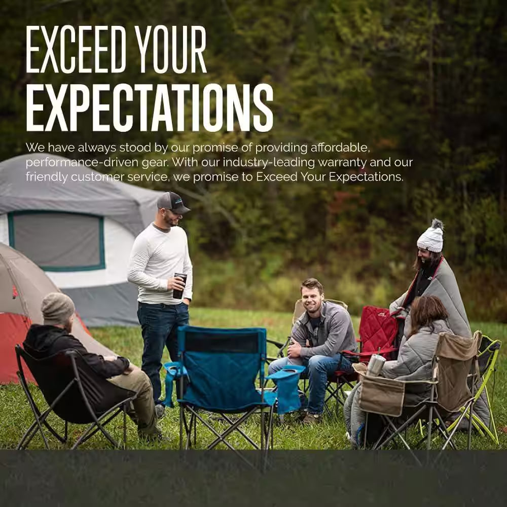 Camping Chairs for Adults with Mesh Cup Holders and Pockets, Built Durable and Reliable with Compact Charcoal/Citrus