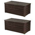 Westwood Outdoor 150 Gal Deck Storage Box for Tools, Brown (2 Pack)