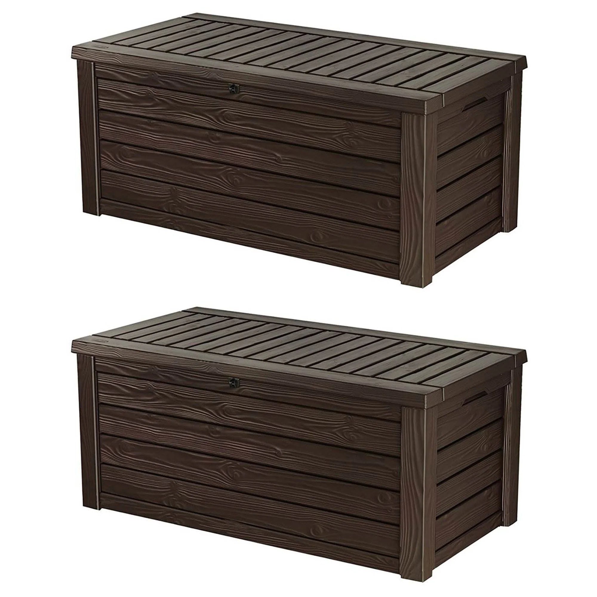 Westwood Outdoor 150 Gal Deck Storage Box for Tools, Brown (2 Pack)