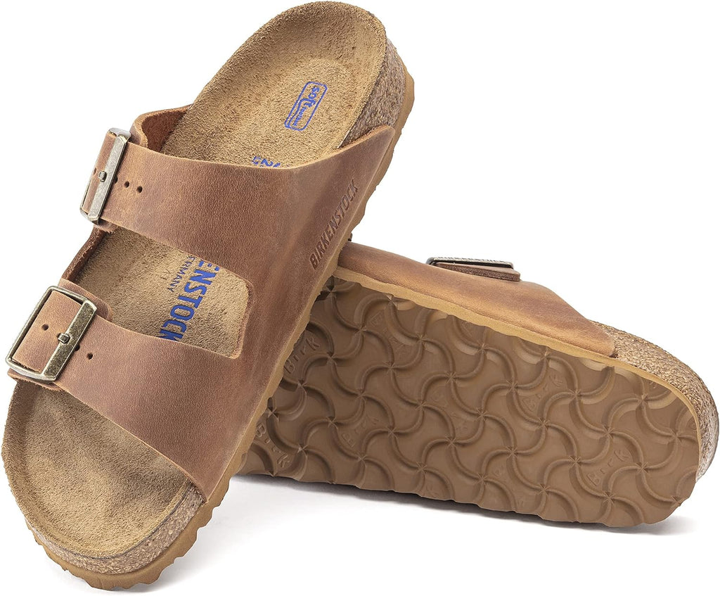 Birkenstock Arizona Sandals Soft Footbed Cognac Leather R 36 R EU 5-5.5 Women3-3.5 Men