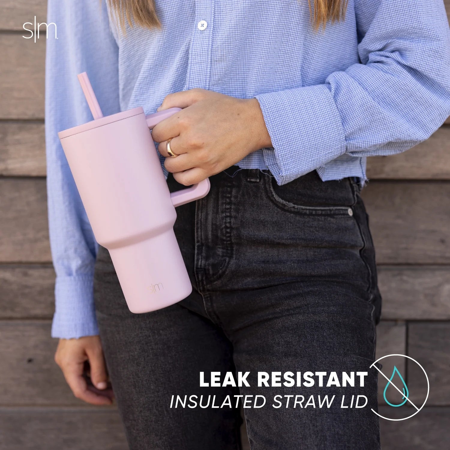30 Fl Oz Insulated Stainless Steel Trek Tumbler with Straw Lid | Almond Birch