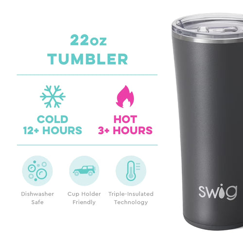 22Oz Tumbler | Insulated Stainless Steel Travel Tumbler | Gray
