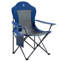 Oversized Camping Chair with High Back Padded Folding Portable Lawn Chairs Lightweight Sturdy Steel for Adults Foldable Outdoor Chair , Blue