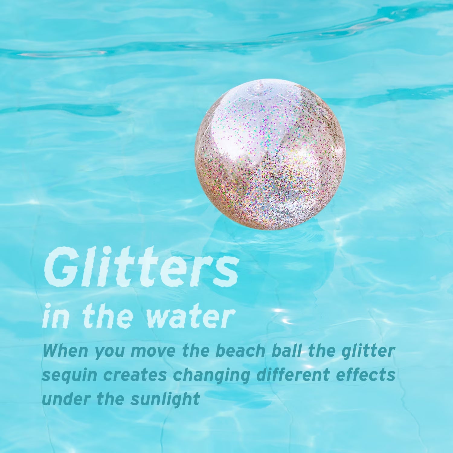 5 Pack Sequin Beach Ball Jumbo Pool Toys Balls Giant Confetti Glitter Inflatable Clear Beach Ball Swimming Pool Water Fun Toys Outdoor Summer Party Favors for Kids Adults