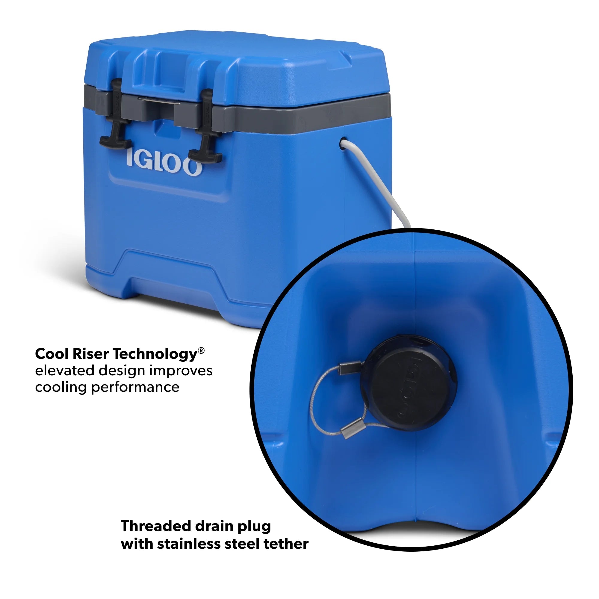 25 QT Overland Ice Chest Cooler, Blue