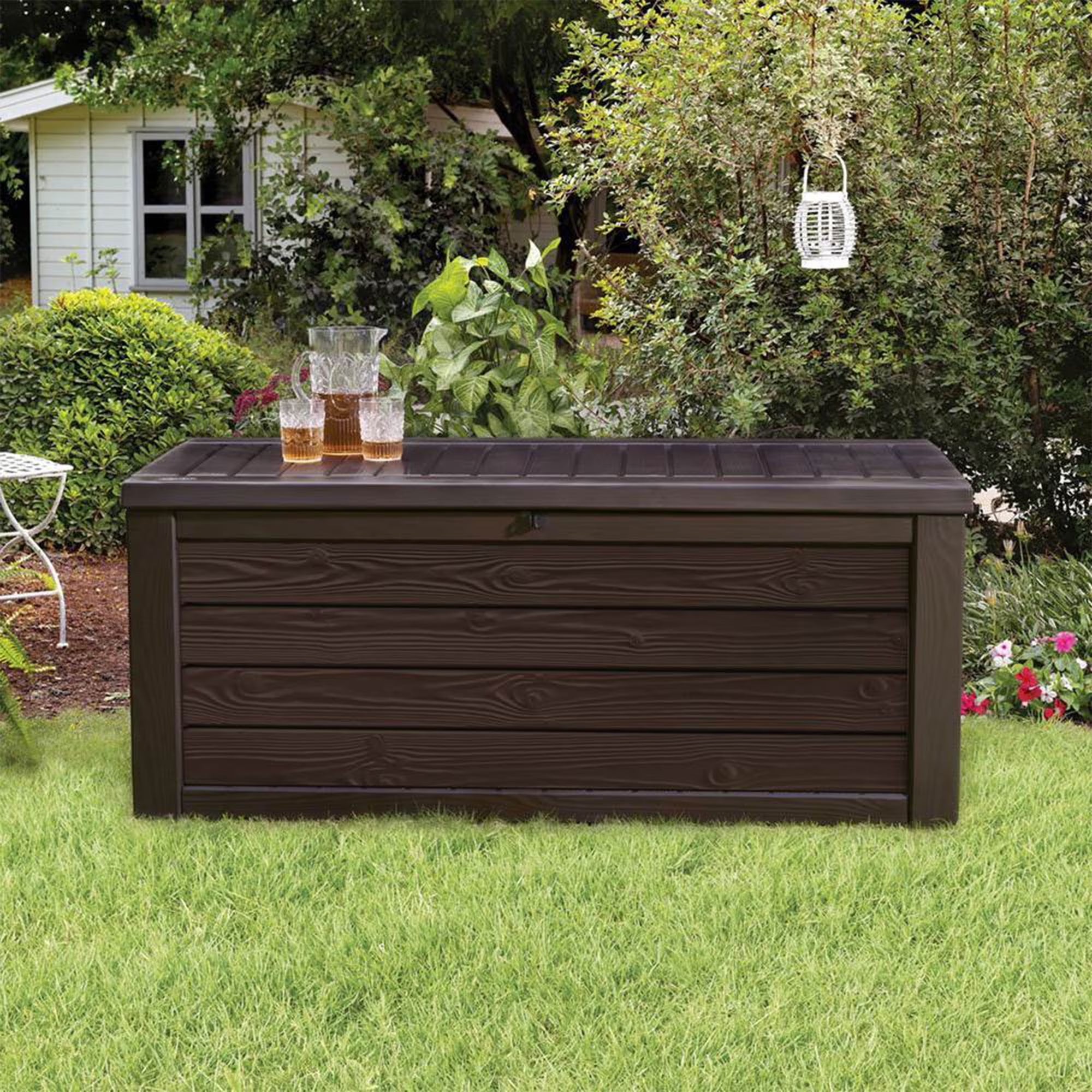 Westwood Outdoor 150 Gal Deck Storage Box for Tools, Brown (2 Pack)