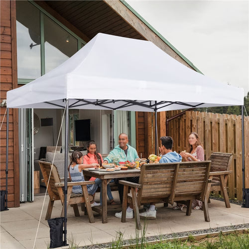 10X15Ft Outdoor Commercial Canopy Tent UPF 50+ Water-Resistant , White