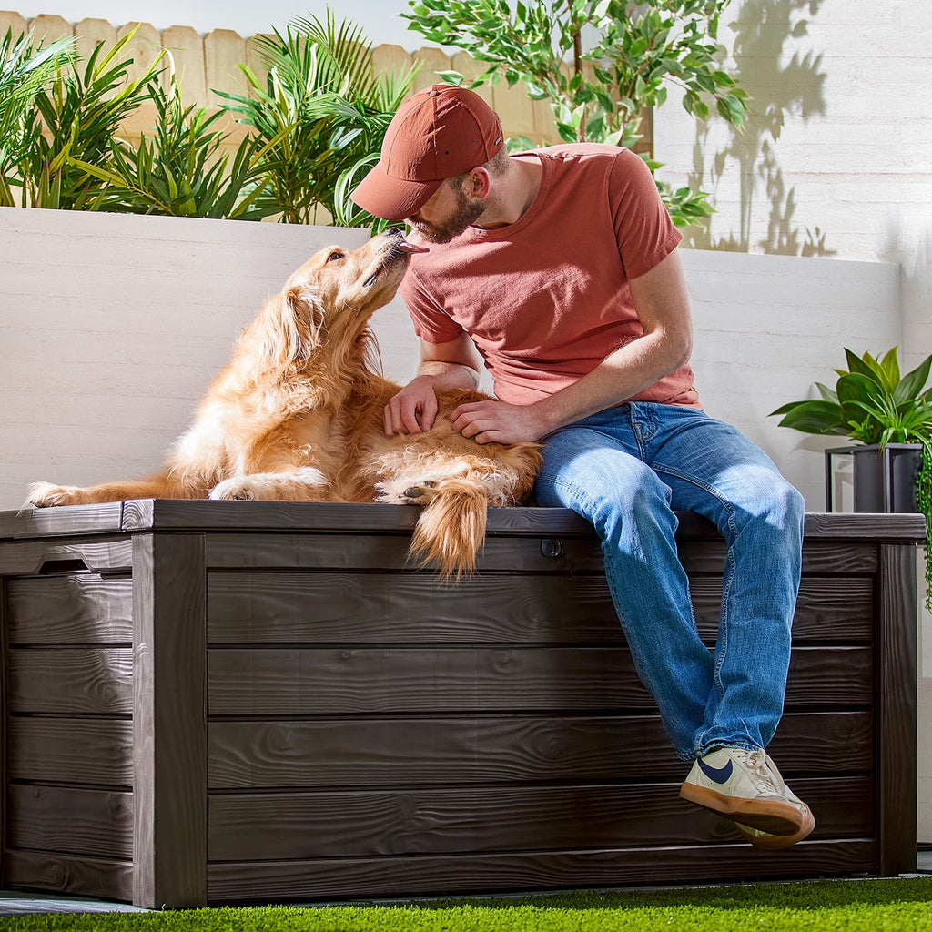 Westwood Outdoor 150 Gal Deck Storage Box for Tools, Brown (2 Pack)