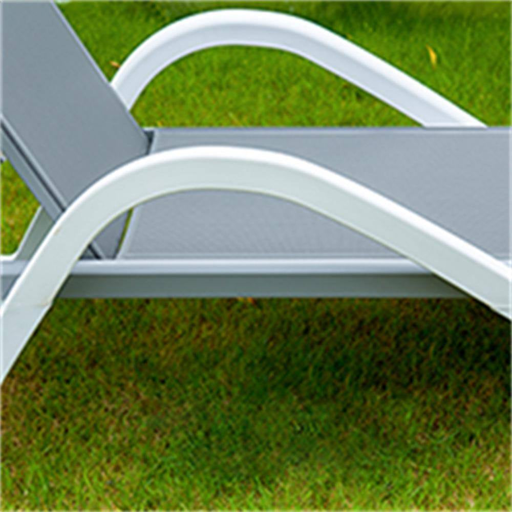 Patio Chaise Lounge Adjustable Aluminum Pool Lounge Chairs with Arm All Weather Pool Chairs for Outside, In-Pool, Lawn