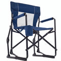 Outdoor Folding Rocking Camping Chair, Portable Mesh Lawn Chairs with Comfortable Mesh Backrest, Waterproof Armrests and Sturdy Frame