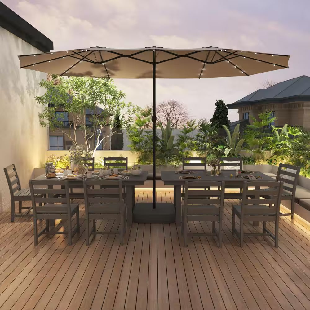 6-Piece HDPE Patio Dining Chairs, Heavy Duty Wood-Like Outdoor Dining Chairs for Garden, Deck, Lawn, Gray