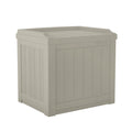 22-Gal. Weather-Resistant Resin Outdoor Storage Deck Box and Bench, Light Taupe