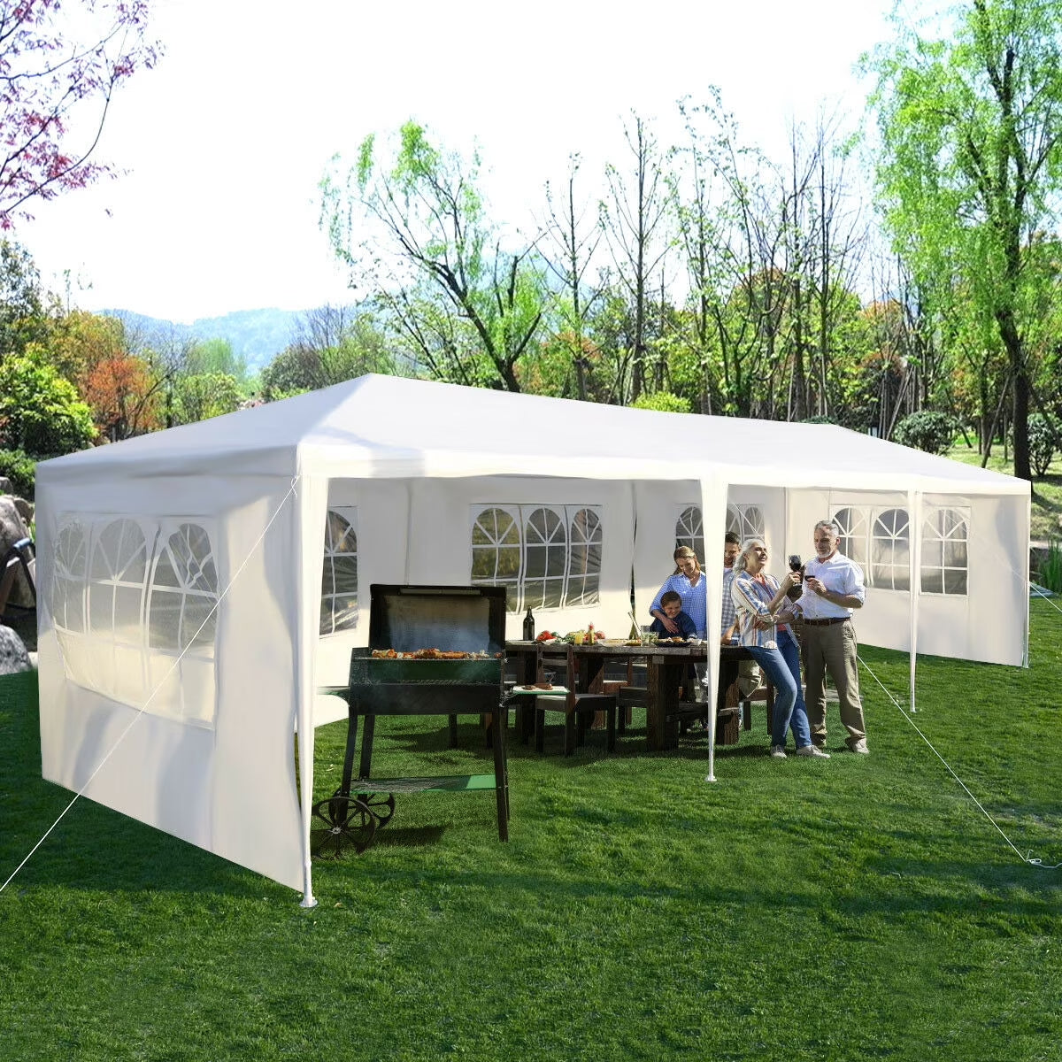 10'X30' Party Wedding Tent Event Canopies Heavy Duty Pavilion 5 Sidewall 44Lbs