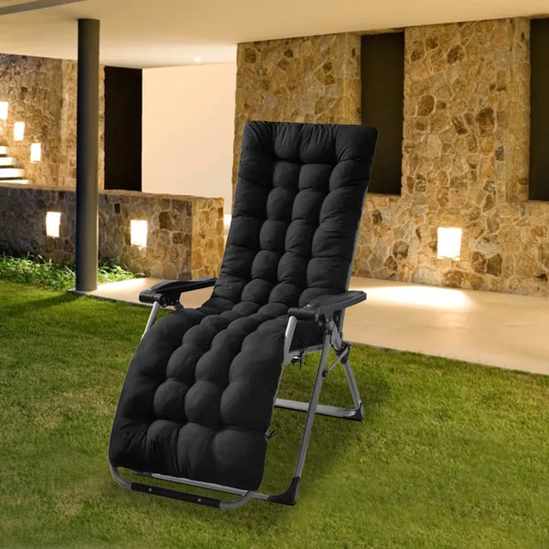 71X22In plus Type Chaise Lounger Cushion Recliner Rocking Chair Sofa Mat Deck Chair Cushion for Outdoor Patio Garden
