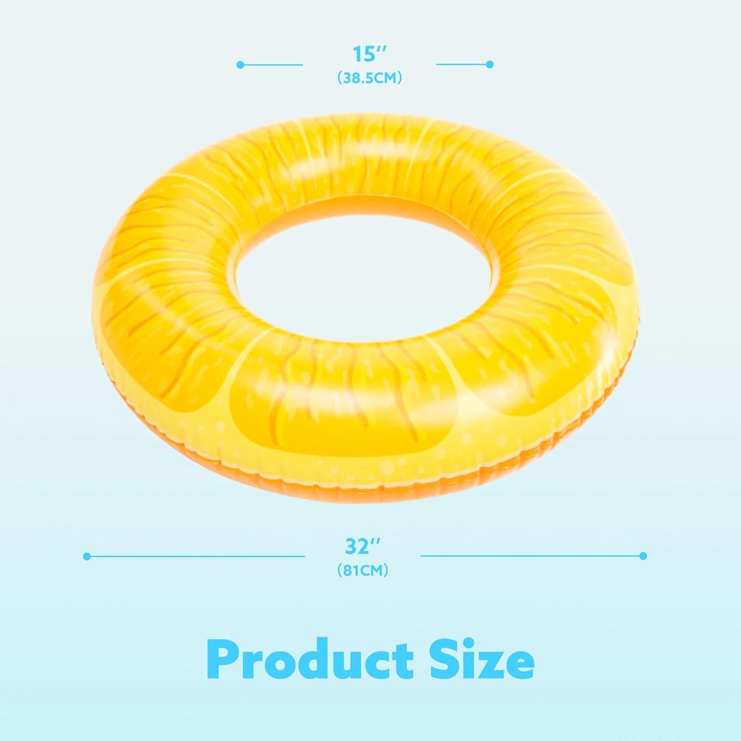 4 Packs 32'' Inflatable Pool Floats Fruit Tube Rings, Fruit Pool Tubes, Pool Floaties Toys, Beach Swimming Party Toys for Kids and Adults