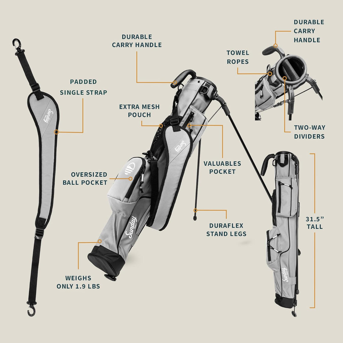The Original Lightweight  Bag with Stand