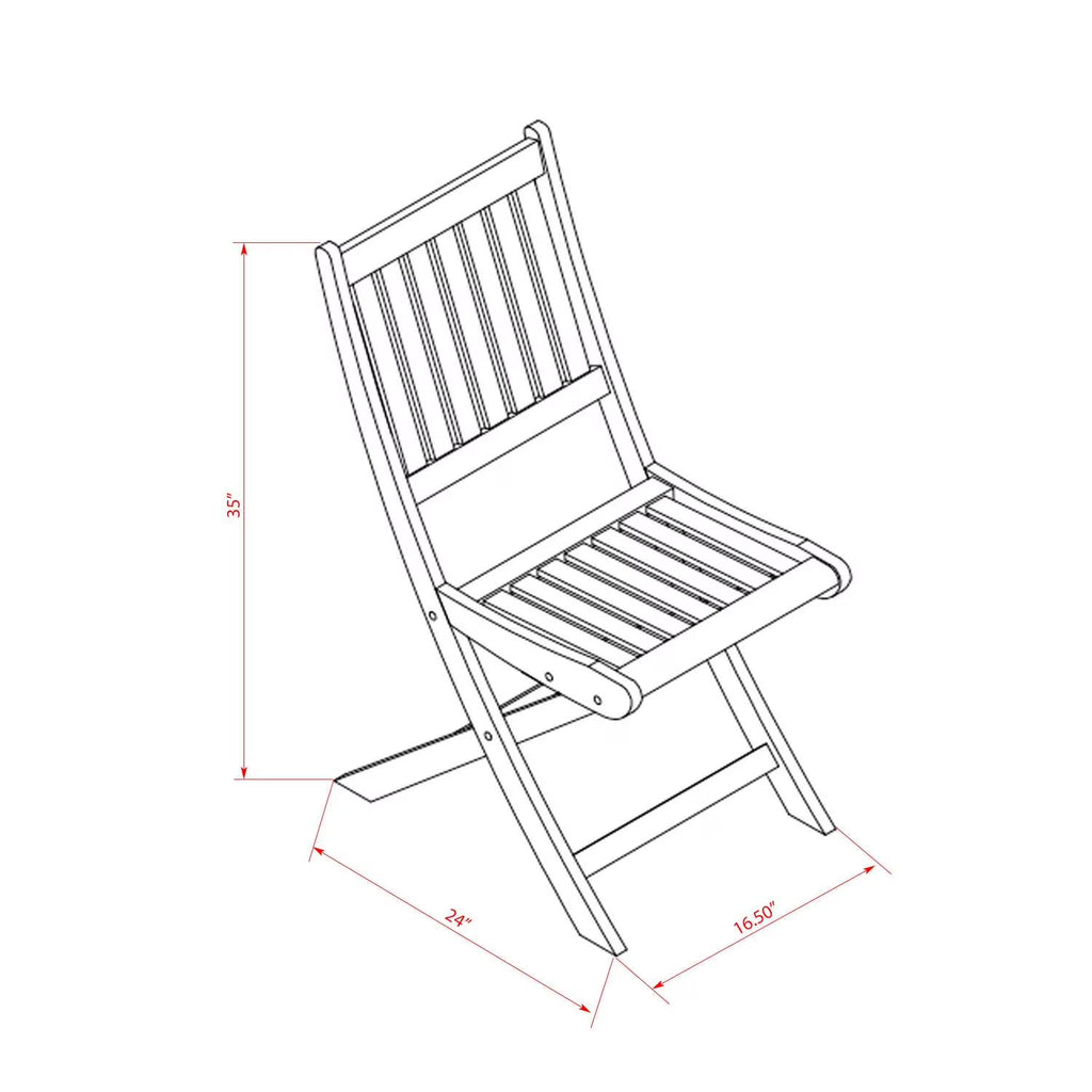 Beasley 7-Piece Patio Dining Set W/ Slat Back in Natural Oil