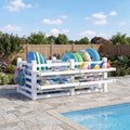 Extra Large Poolside Organizer, 64In W X 92In L X 38In H Waterproof Outdoor Pool Float Storage Bin, Upgraded Oversized Version for Pool Toys & Floats Storage& Pool Deck