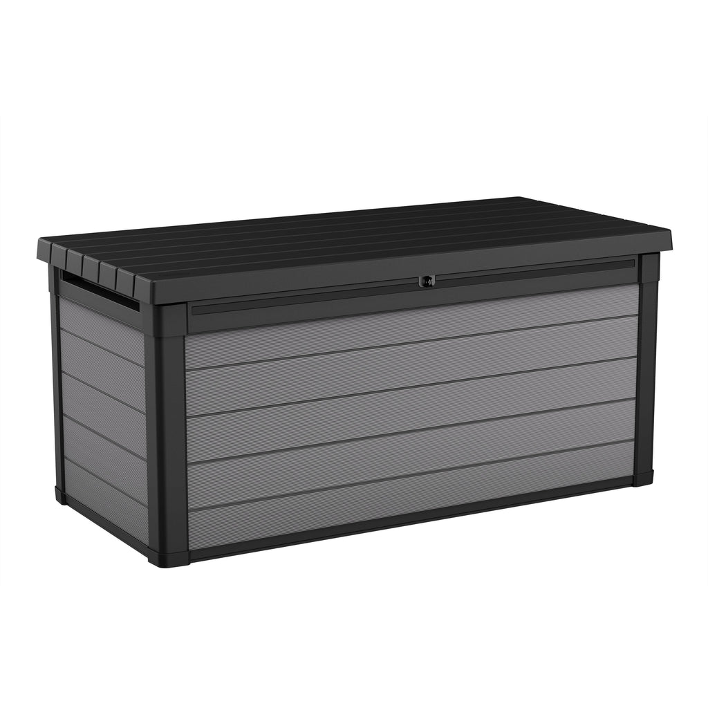 Premier 150 Gallon Durable Resin Outdoor Storage Deck Box for Furniture and Supplies, Grey