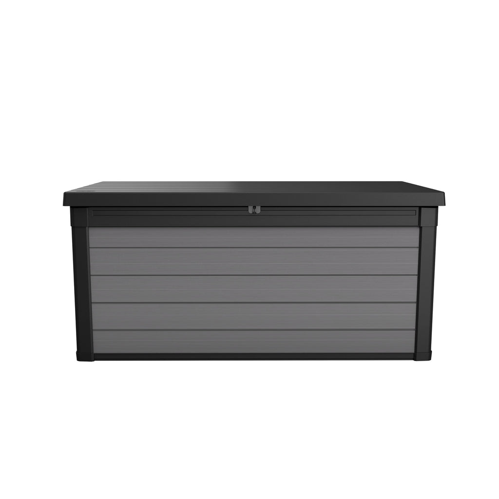 Premier 150 Gallon Durable Resin Outdoor Storage Deck Box for Furniture and Supplies, Grey
