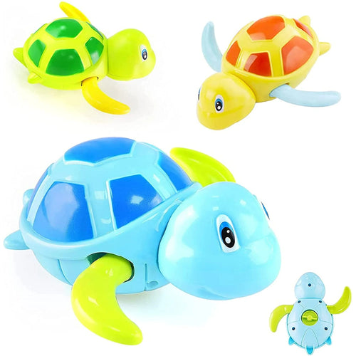 3-Pack Windup Bath Toys for Kids and Toddlers – Floating Swimming Turtle Pool Toys, Educational Fun for Ages 1+