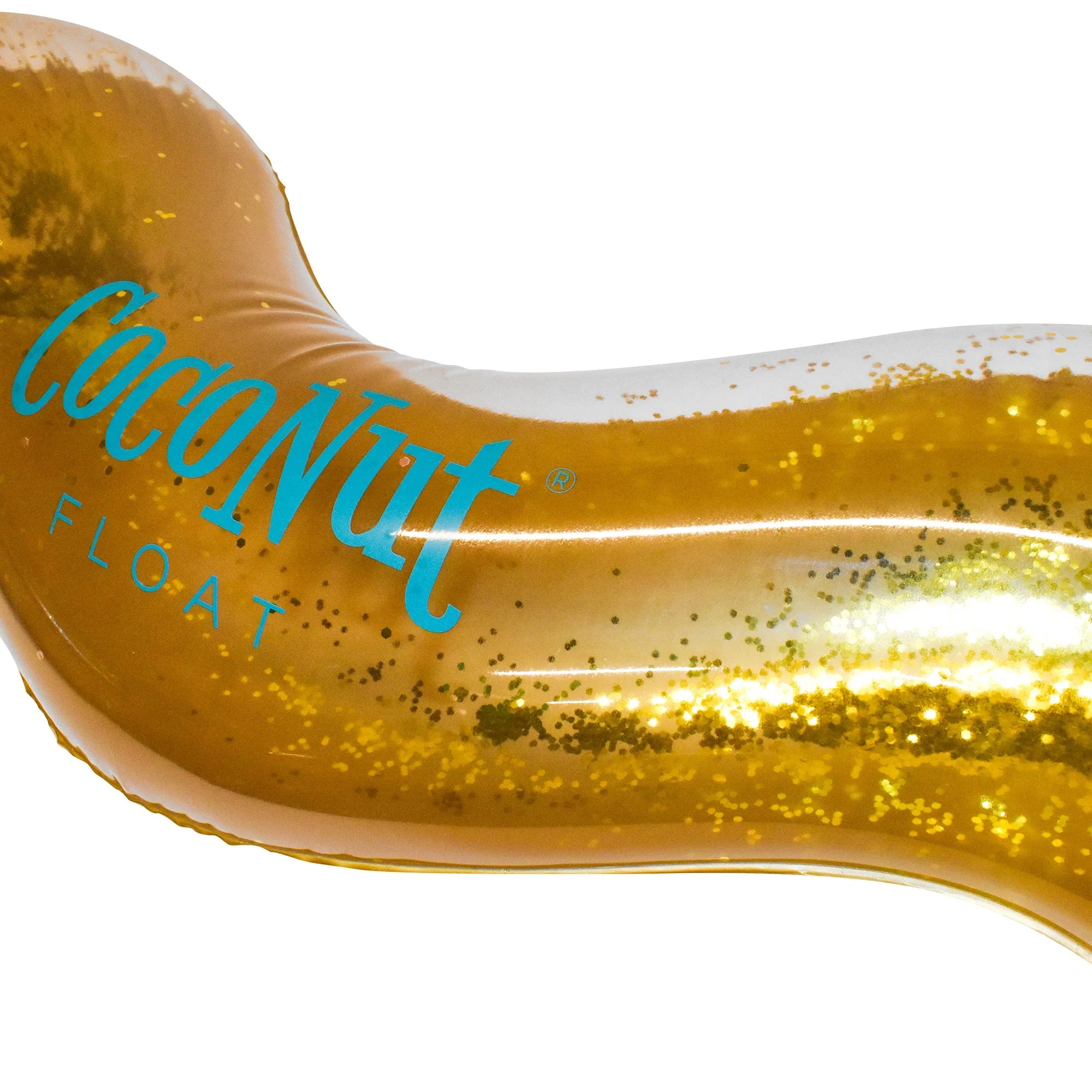 : Gold Glitter Heart Pool Float - 48"X40", Inflatable 48" Jumbo Ring, Anti-Leak, Durable, Water Accessory