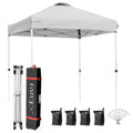 6.6 Ft. X 6.6 Ft. Outdoor Pop-Up Canopy Tent with Roller Bag, Height Adjustable, Gray