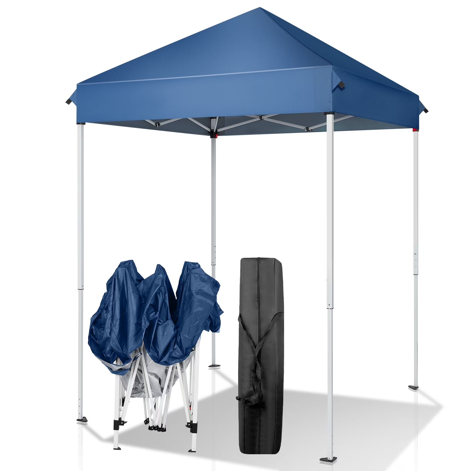 Portable 5Ft X 5Ft Canopy Tent for Patio, Foldable Gazebo for Backyard, Blue Canopy