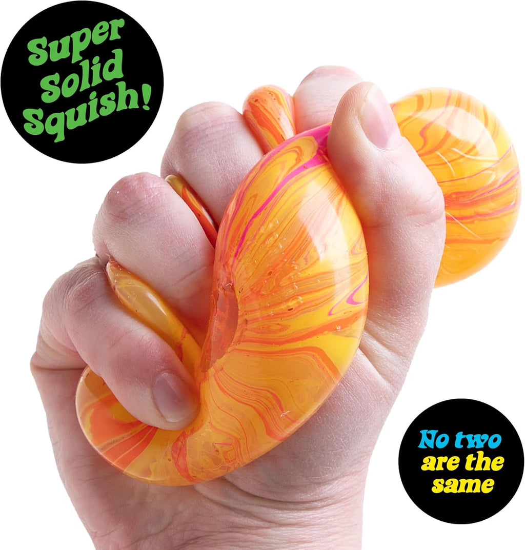 Schylling  Nice Cube Swirl - Sensory Toy with a Super Solid Squish - Unique, Swirling Color Blend - Ages 3 and up - Orange; One Cube per Pack