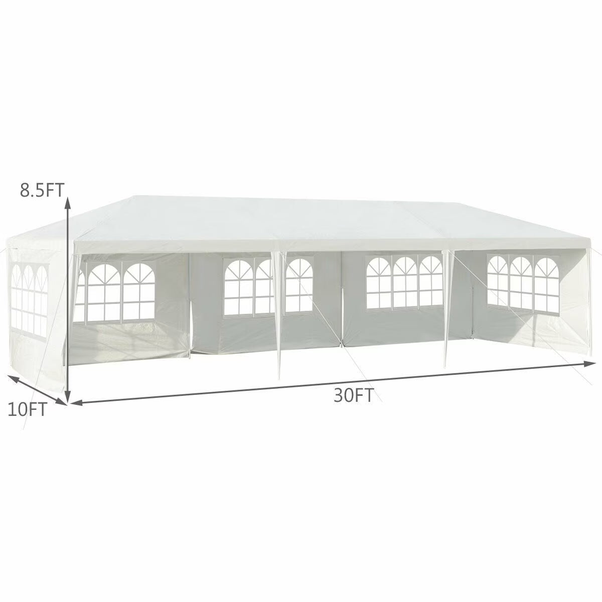 10'X30' Party Wedding Tent Event Canopies Heavy Duty Pavilion 5 Sidewall 44Lbs