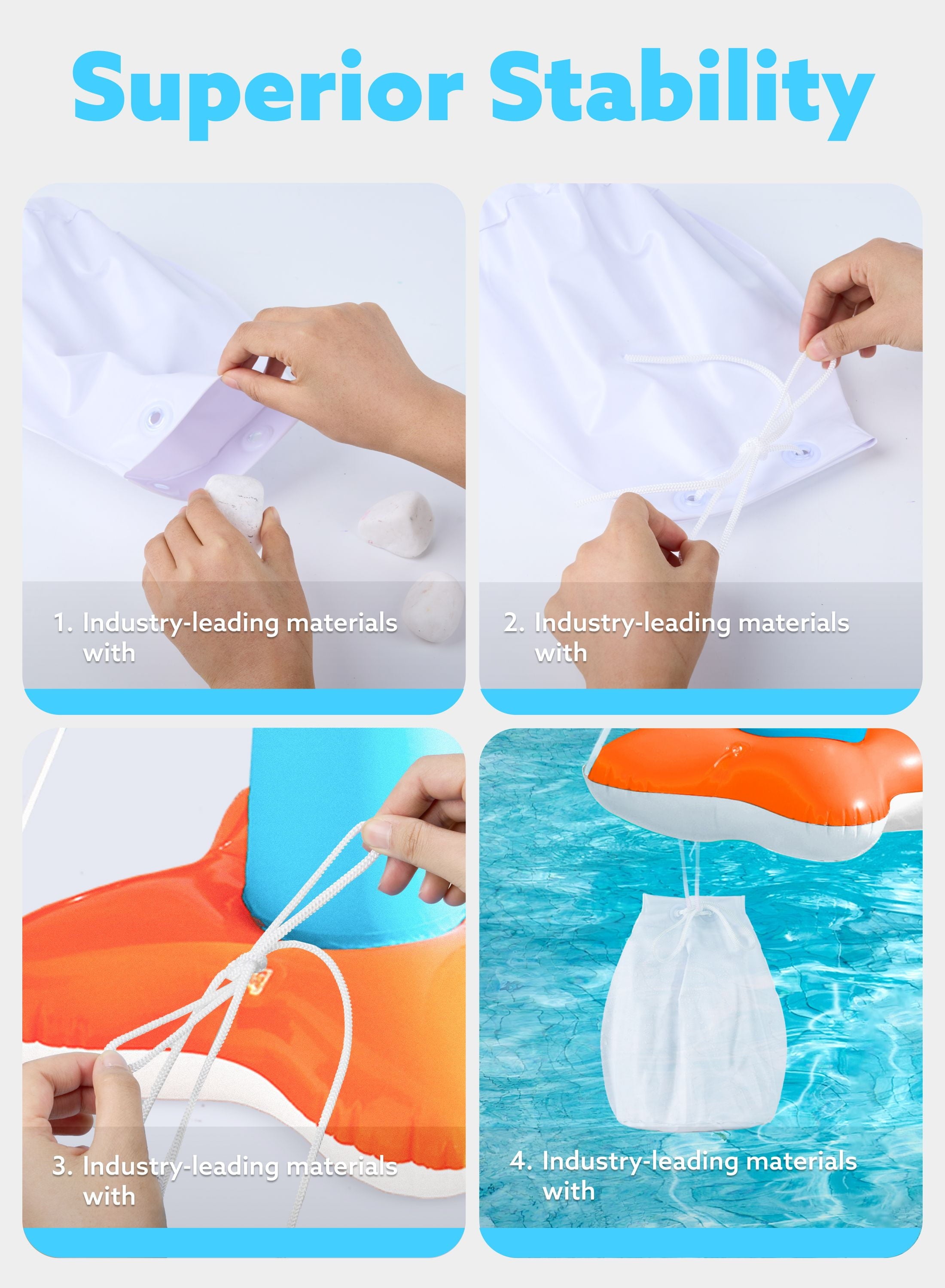 Inflatable Pool Float Set Pool Volleyball Net & Basketball Hoops, Summer Pool Toys for Kids and Pool Game Adults, Volleyball Court (105”X28”X35”)|Basketball (27”X23”X27”),L-Blue