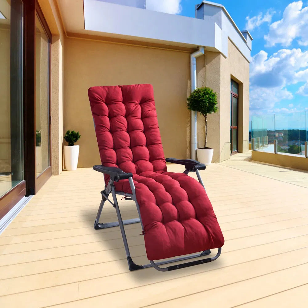 71X22In plus Type Chaise Lounger Cushion Recliner Rocking Chair Sofa Mat Deck Chair Cushion for Outdoor Patio Garden