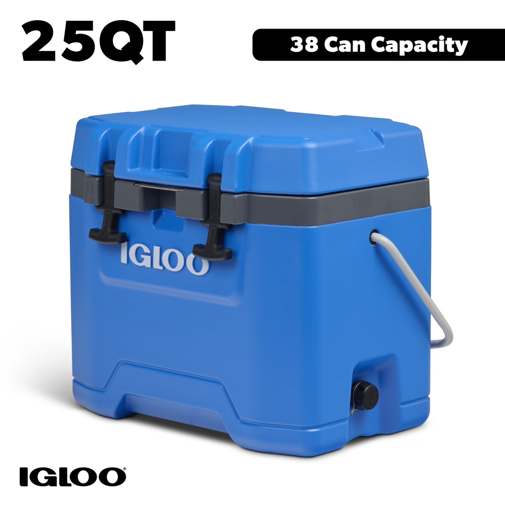 25 QT Overland Ice Chest Cooler, Blue