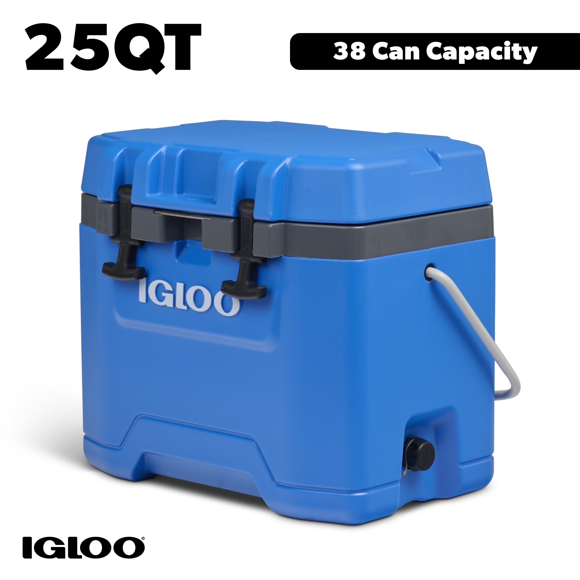 25 QT Overland Ice Chest Cooler, Blue