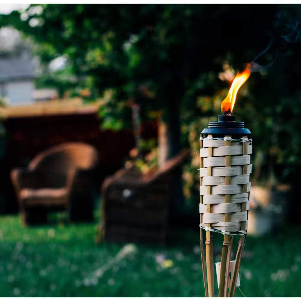 57 In. Easy Pour Torch Bamboo Classic Weave Brown 10-Pack