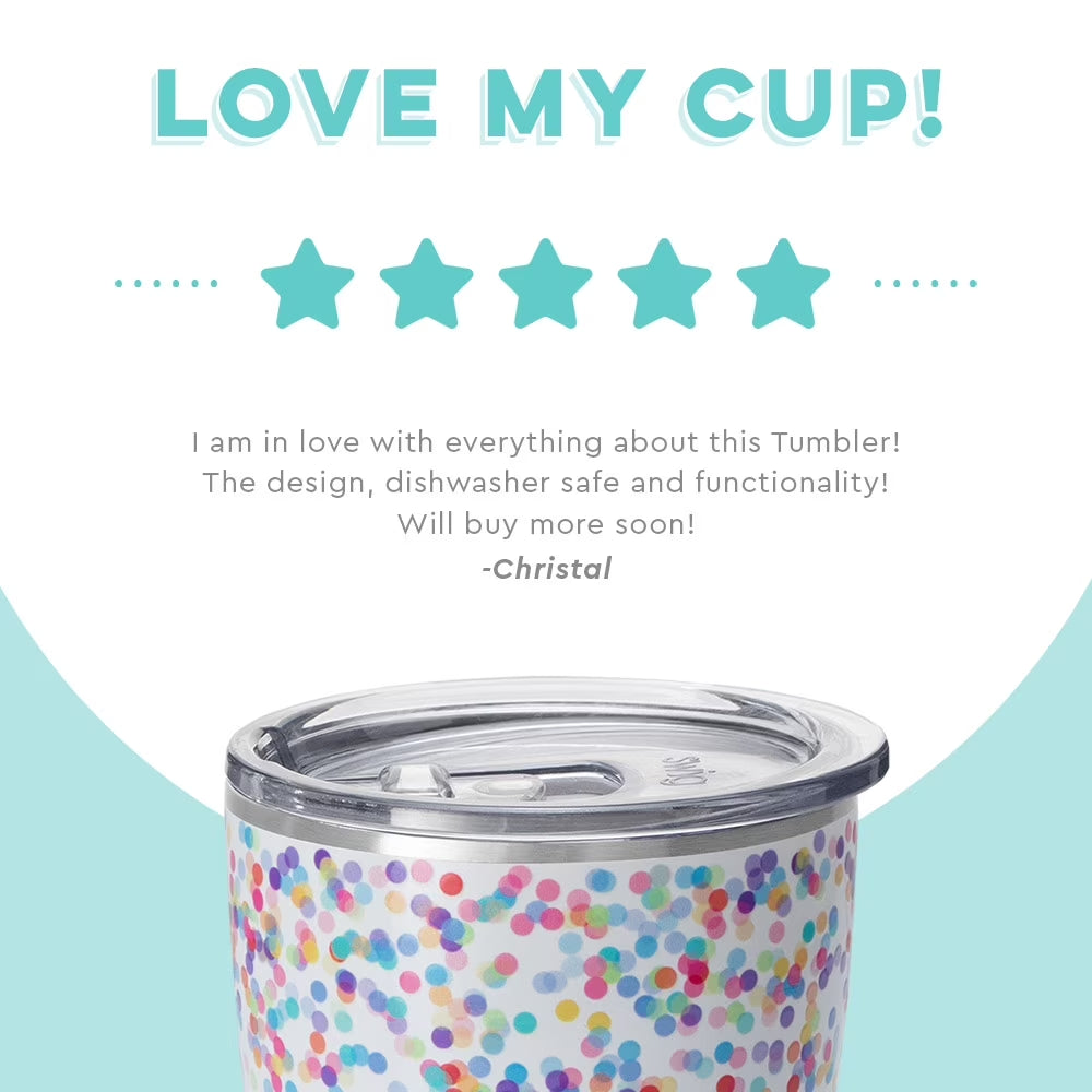 32Oz Tumbler | Insulated Stainless Steel Travel Tumbler | Confetti