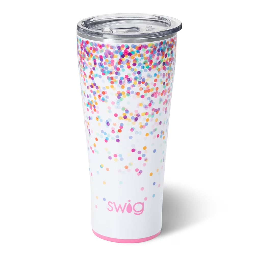 32Oz Tumbler | Insulated Stainless Steel Travel Tumbler | Confetti