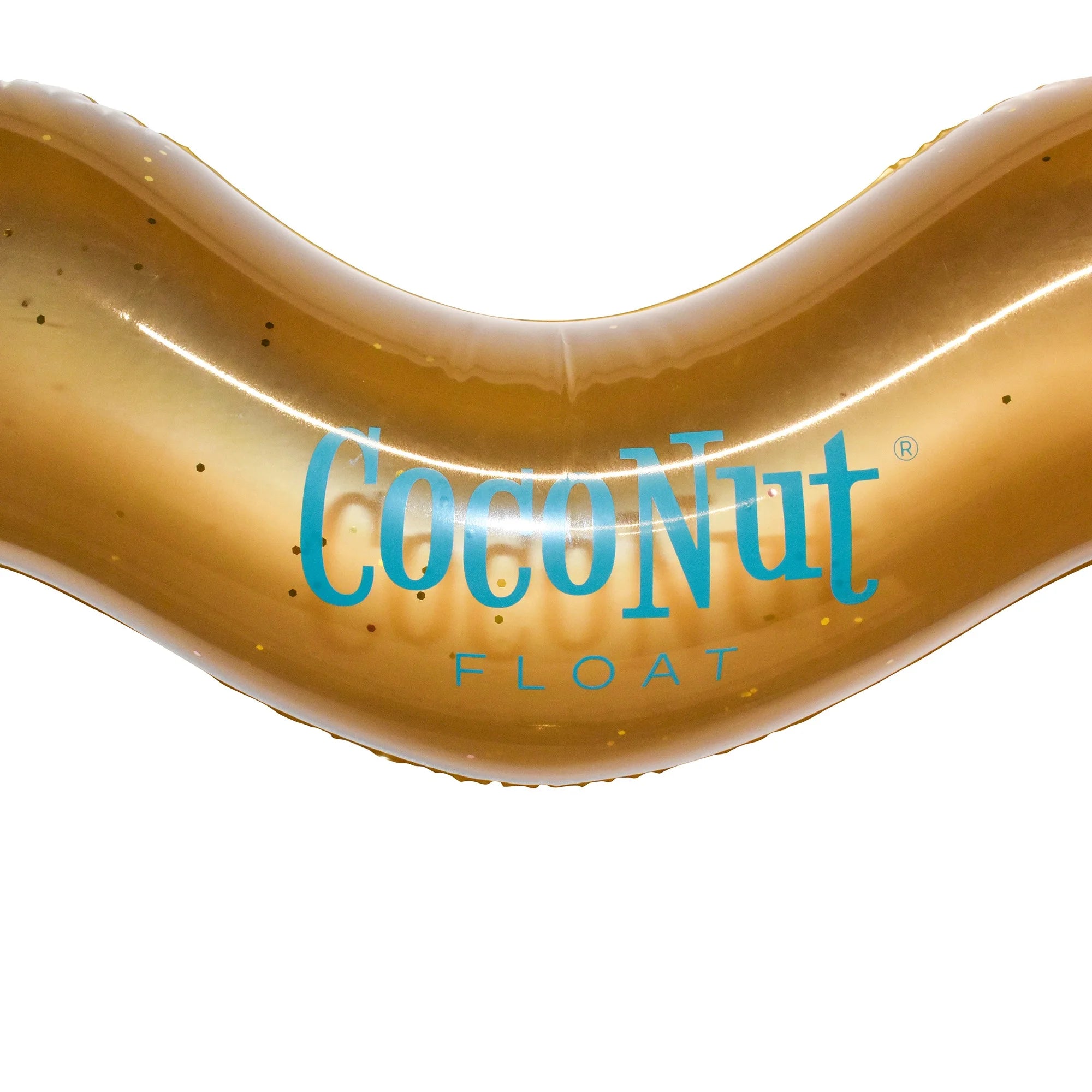 : Gold Glitter Heart Pool Float - 48"X40", Inflatable 48" Jumbo Ring, Anti-Leak, Durable, Water Accessory