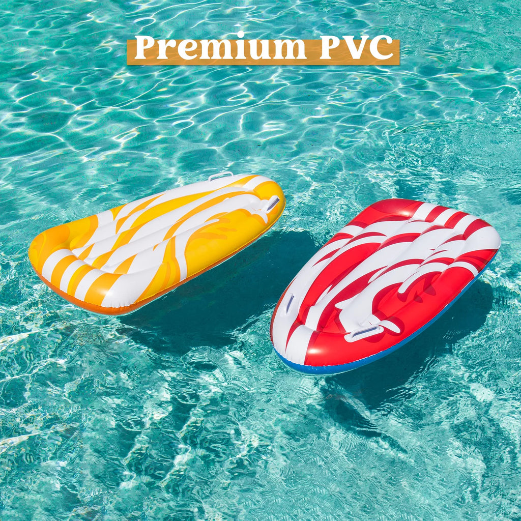 2 Packs Inflatable Bodyboard for Kids Swimming Pool Floating Toys